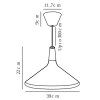  (Varianta Ø 270 x 245 x 3000 mm, E27, 40 W, bílá)