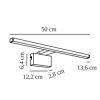  (Varianta 500 x 38 mm, LED, 800 lm, 3000 K, bílá)