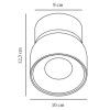 (Varianta Ø 100 x 123 mm , GU10, 10 W, bílá)