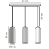  (Varianta Ø 100 x 300 mm, 3 x 25 W, bílá)