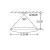  (Varianta Ø 280 x 95 mm, 12 W, 1050 lm, bílá)