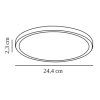  (Varianta Oja 24, Ø 244 x 23 mm, 11 W, 2700 K, bílá)