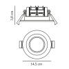  (Varianta Ø 82 mm, 4 W, 350 lm, 2700 K, bílá)