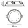  (Varianta 80 x 50 mm, 5,5 W, 2700 K, bílá)