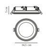  (Varianta 80 x 50 mm, 5,5 W, 2700 K, bílá)