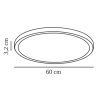  (Varianta Ø 600 x 32 mm, 28 W, bílá)