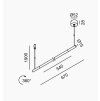 LTX Straw P 700, Závěsné svítidlo, 5W, 48V, 3000K, černá