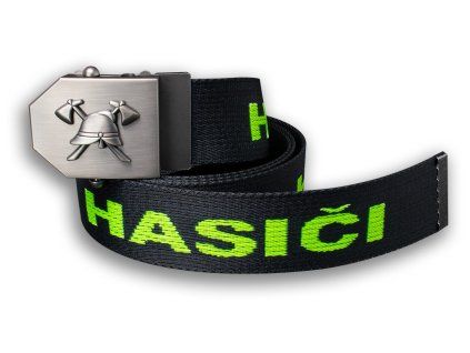 Opasek HASIČI 3D - černý + neonový nápis