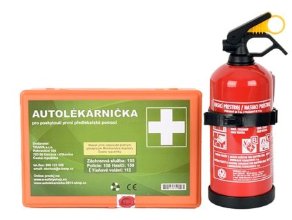 Autolékárnička plastová s hasicím přístrojem