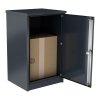 anthrazit paketbox knobox 10 freistehend in stelenoptik schraegansicht nach links geoeffnet 2 (1)