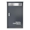 anthrazit paketbox knobox 10 beschriftungsblende freistehend in stelenoptik frontansicht 1