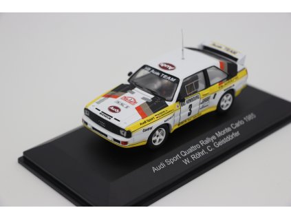 Audi Quattro Sport #3, Monte Carlo 1985 Röhrl, Geistdörfer, CMR 1/43