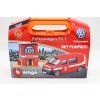 VW T6.1 Transporter set Pompieri v kufříku, Bburago 1/43