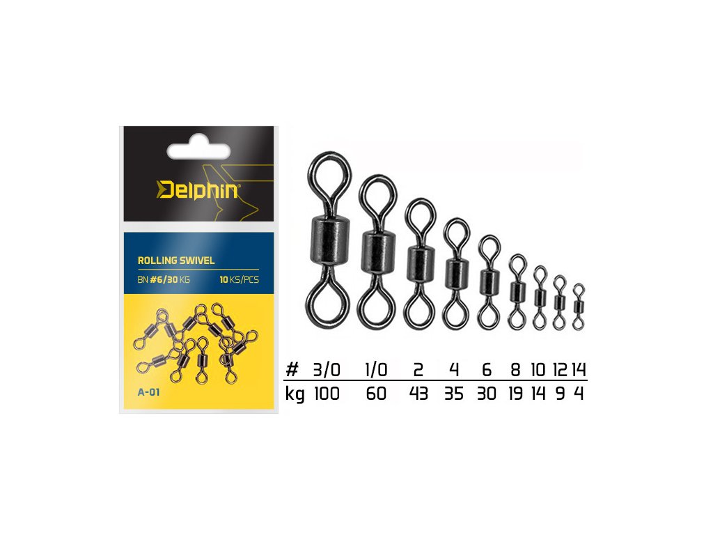 Rolling Swivel A-01/10ks (Velikost BN/2)