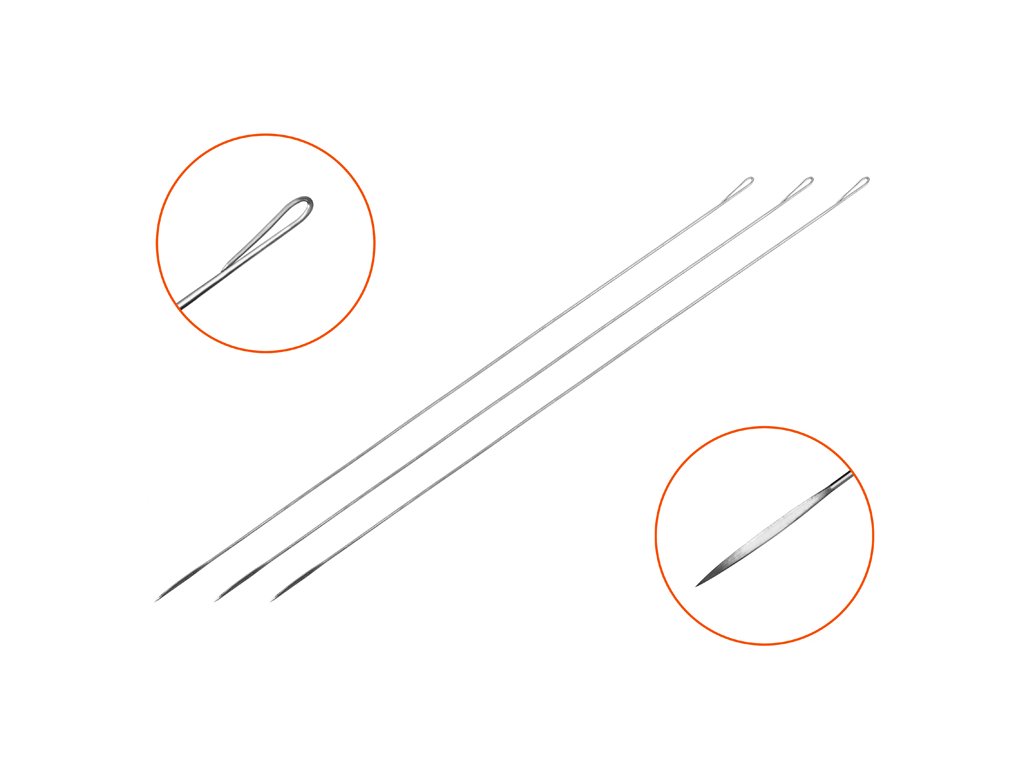 Prošívací jehla Delphin FISHY /3ks (Velikost 15cm)