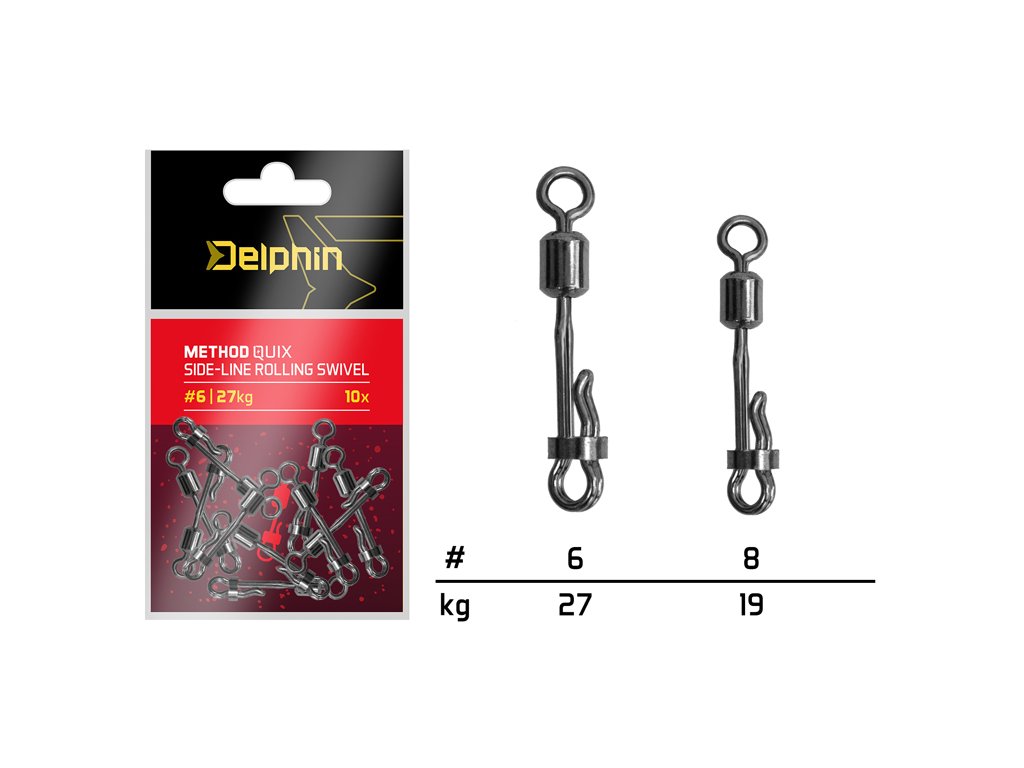 Rychloobratlík s pojistkou Delphin Method QuiX / 10 ks (Velikost #6/27kg)