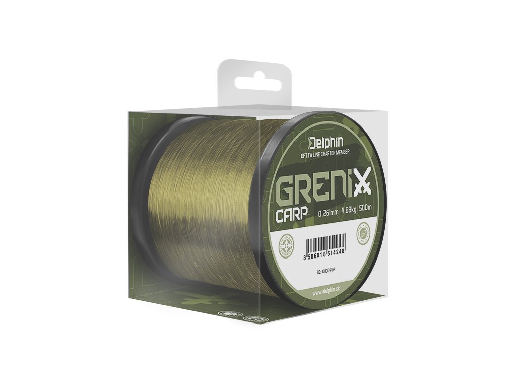 Delphin GRENIX Carp / zelená (Velikost 0,261mm 4,68kg 500m)