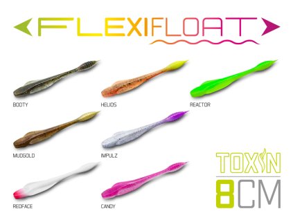 Umělá nástraha Delphin TOXIN UVs / 8ks (Velikost 8cm / BOOTY)