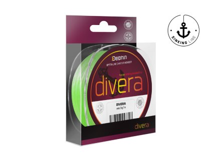 Delphin DIVERA Feeder / fluo zelená (Velikost 0,08mm 3,6kg 150m)