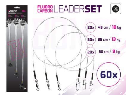 Set flurokarb. lanek BOMB! S obratl. a karabínkou