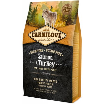Carnilove Dog Salmon & Turkey for LB Adult 4kg na aaagranule