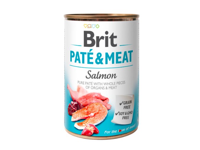 Brit Paté & Meat Salmon 400g na aaagranule.cz