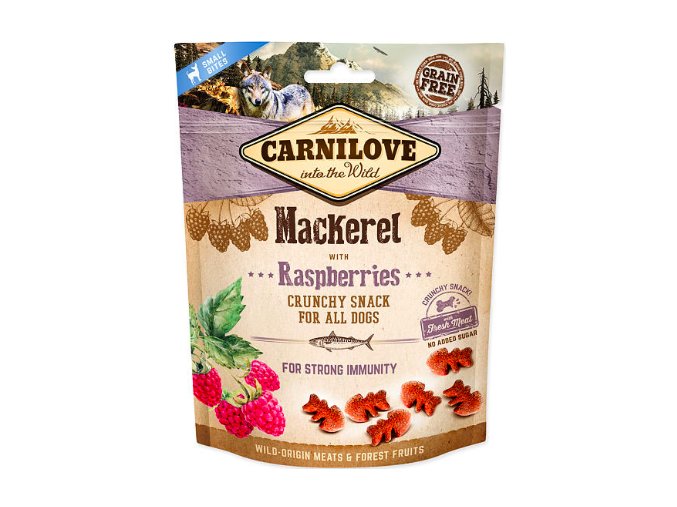 Carnilove Crunchy Mackerel with Raspberries 200g na aaagranule.cz