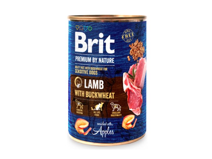 Brit Premium Dog by Nature konzerva Lamb with Buckwheat 400g na aaagranule.cz
