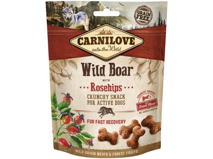 Carnilove Dog Crunchy Snack Wild Boar with Rosehips 200g na aaagranule