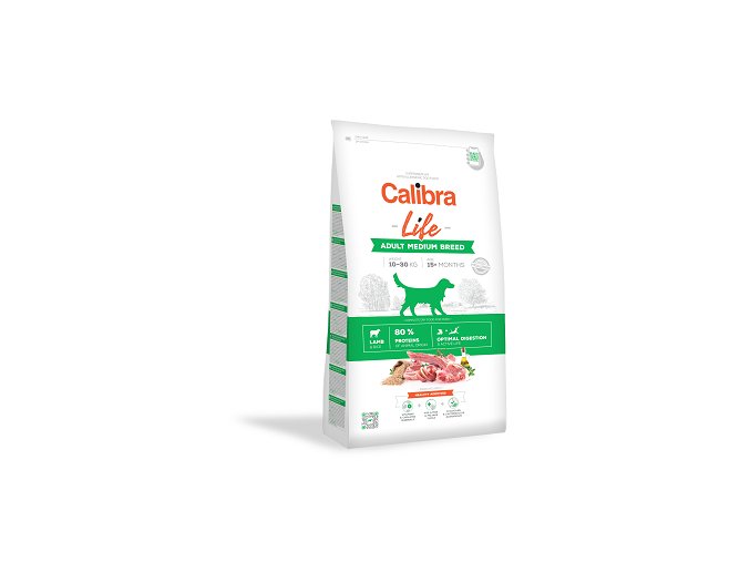 Calibra Dog Life Adult Medium Breed Lamb 12kg na aaagranule