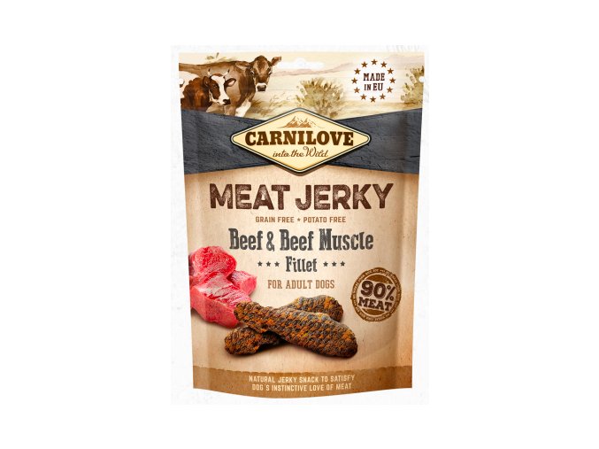 Carnilove Dog Jerky Beef with Beef Muscle Fillet 100g na aaagranule