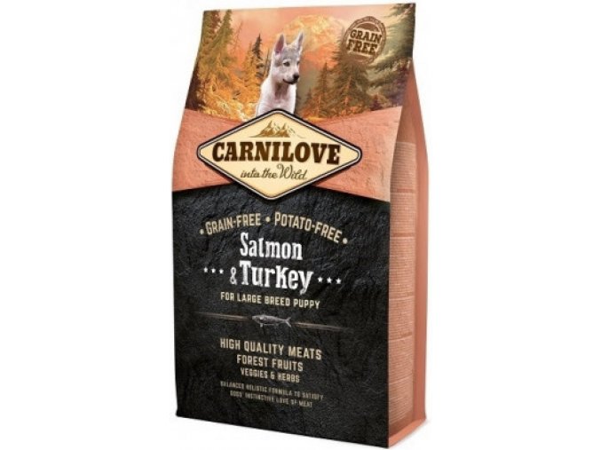 Carnilove Dog Salmon & Turkey for LB Puppies 4kg na aaagranule