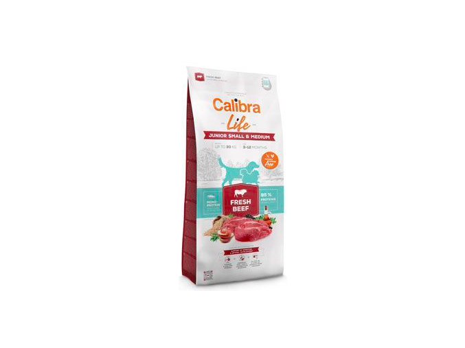 Calibra Dog Life Junior Small&Medium Fresh Beef 12kg aaagranule