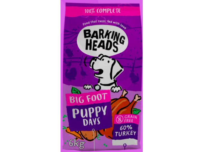 BARKING HEADS Big Foot Puppy Days Turkey 6kg aaagranule