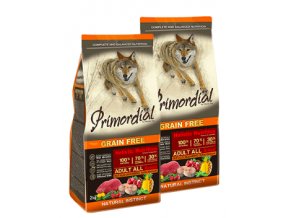 Dvojbalení Primordial Grain Free Adult Buffalo and Mackerel 2 x 12 kg