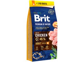 Brit Premium Dog by Nature Adult M 15kg + 3kg na aaagranule