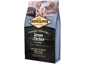 Carnilove Dog Salmon & Turkey for Puppies 4kg na aaagranule