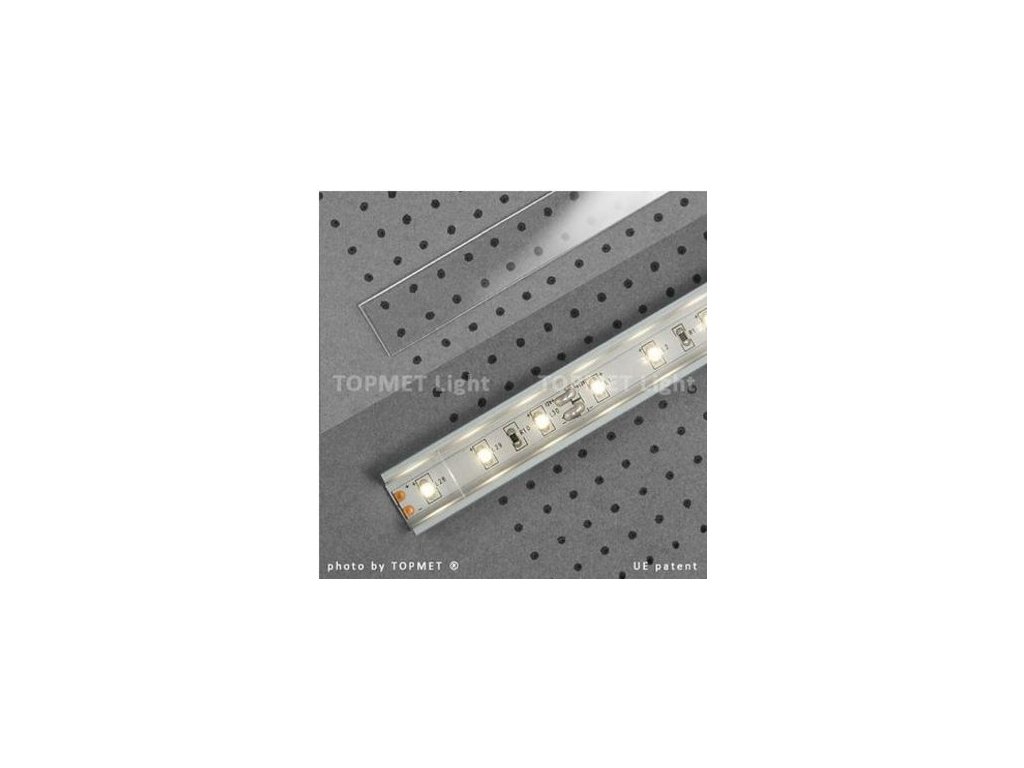 Lišta krycí klip čirá 2m na profil 11,60,12 (55/LED/CIRAKLIP)