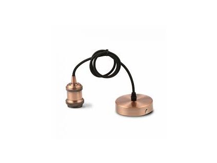Závěsná kovová objímka E27 červený bronz (VT-7555-3840)