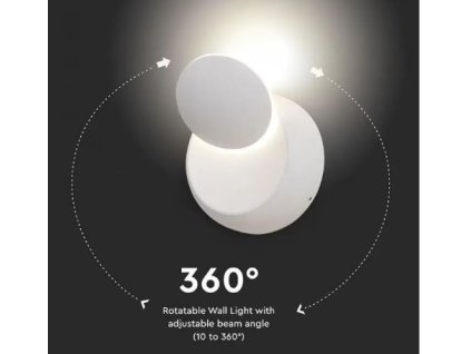 LED nástěnné otočné svítidlo 5W 4K bílé (VT-757-7093)