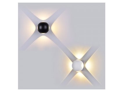 43268 led nastenne svitidlo 4w 4000k ip65 cerne 4 smery vt 834 w 8554