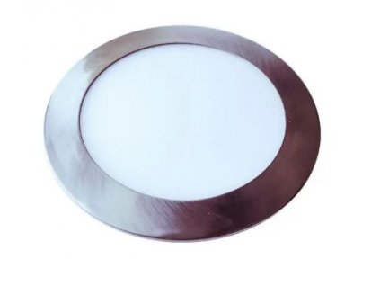 24W LED Slim Panel Light Satin Nickel Round 4500K (6356)