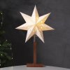 Stolní lampa Karo, bílá, 55 cm, papír, akáciové dřevo, hvězda