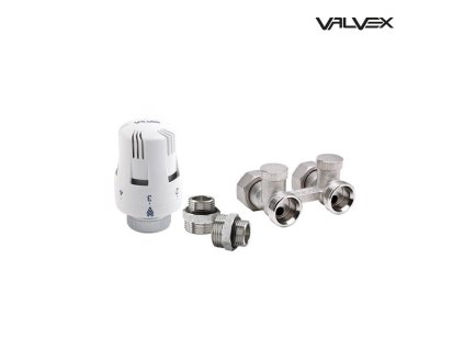 Vekolux pĹ™ĂmĂ˝, termohlavice + ventil + šroubenĂ + 2x EK 3/4" VALVEX