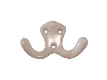 Háček kovový bílý lakovaný 2H široký