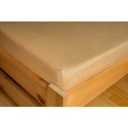 Prostěradlo Jersey 90x200 Světle béžová 100% bavlna