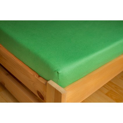 Prostěradlo Jersey 180x200 Tmavě zelená 100% bavlna