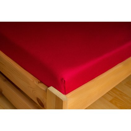 Prostěradlo Jersey 180x200 Bordová 100% bavlna