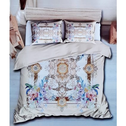 Francouzské saténové povlečení bežové