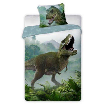 Povlečení 140x200+70x90 T REX 002 zielony EAN 5907750598069